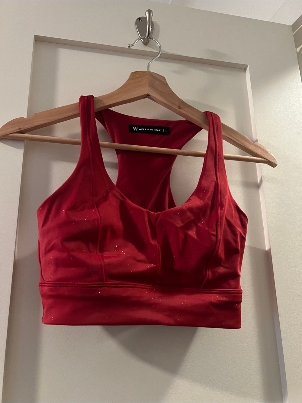 Wear it to heart Red Sparkle Sports Bra & workout pants